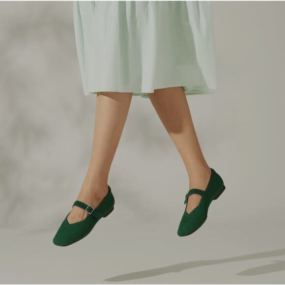 SOLD NWOB VIVAIA Square Toe Mary Jane (Margot Mary-Jane) Slip On Green | US 7 - Picture 13 of 13